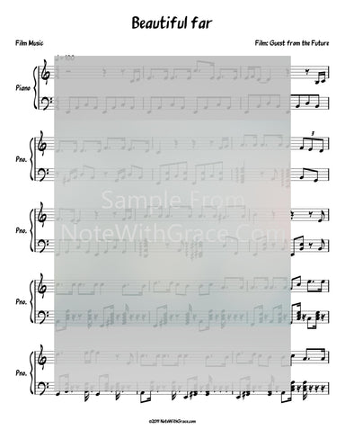 Russian Film Music Arrangement for Guest from the Future-Sheet music-NoteWithGrace.com