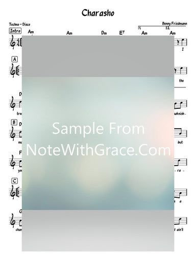 Charasho חארשו Lead Sheet (Benny Friedman) Album Kulanu Nelech 2019-Sheet music-NoteWithGrace.com