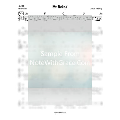 Et Rekod Lead Sheet (Yaakov Schwekey) Kolot 2014-Sheet music-NoteWithGrace.com