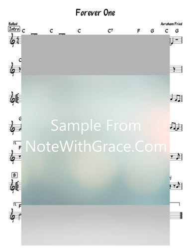 Forever One Lead Sheet (Avrohom Fried) Album Forever One 2010-Sheet music-NoteWithGrace.com