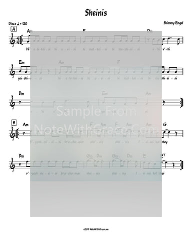 Sheinis Lead Sheet (Shimmy Engel) Album: Sheinis Released 2018-Sheet music-NoteWithGrace.com