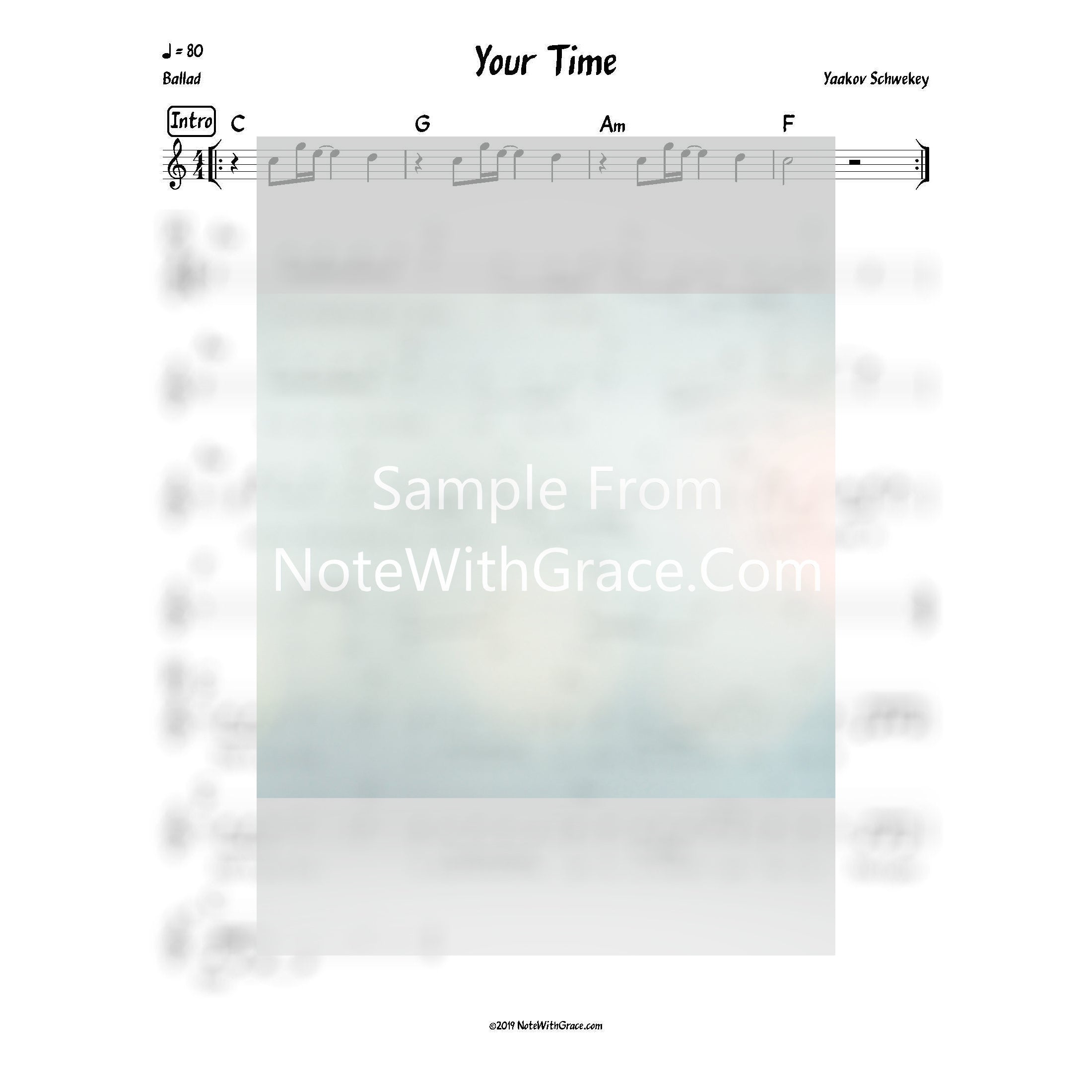 Your Time Lead Sheet (Yaakov Schwekey) Album: Musica-Sheet music-NoteWithGrace.com